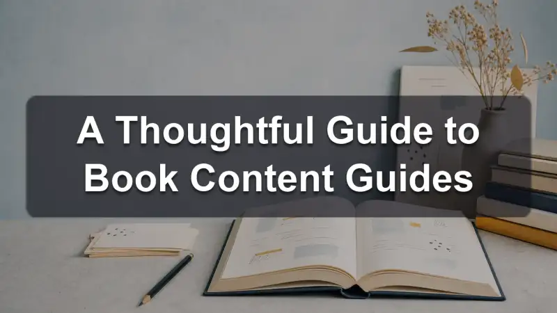 How to write book content guides