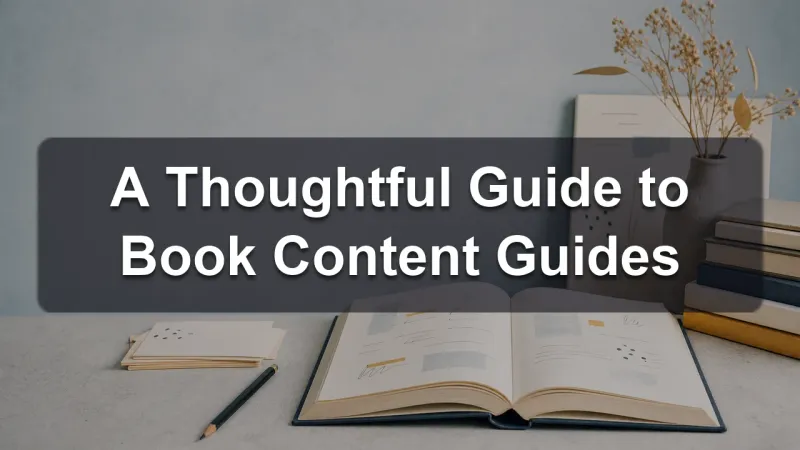 How to write book content guides