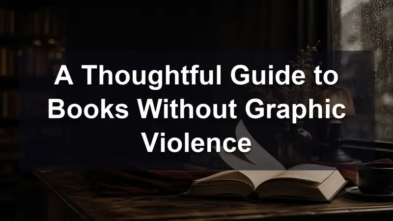 A reader choosing books without graphic violence