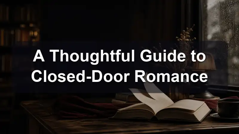 A reader choosing closed-door romance books