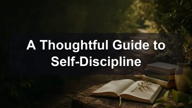 Person choosing between a book and a phone, self-discipline in action