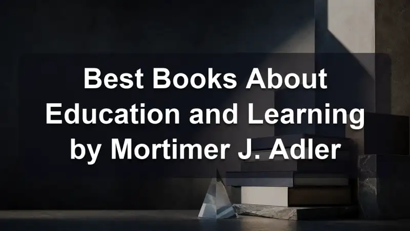 Stack of books by Mortimer J. Adler and related literature on the great books
