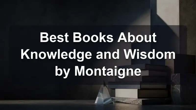 Stack of books by Montaigne and related literature on the essays