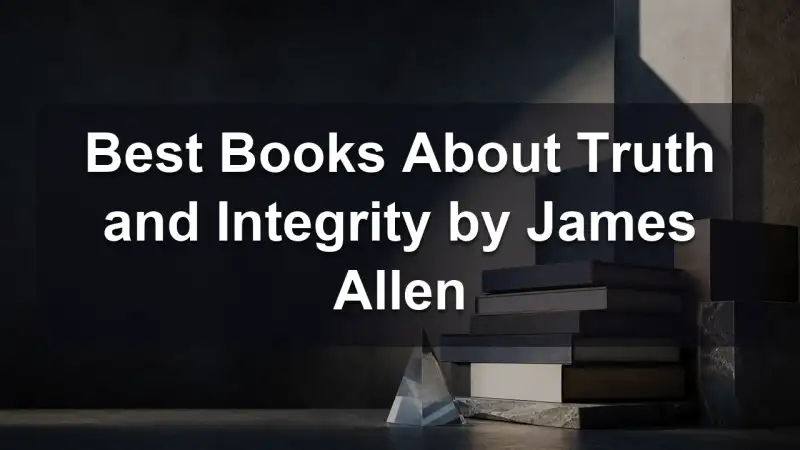 Stack of books by James Allen and related literature on character