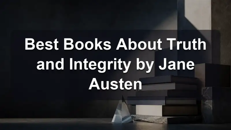 Stack of books by Jane Austen and related literature on truth and self-knowledge
