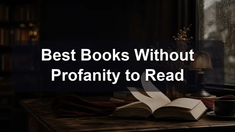 A curated stack of books without profanity