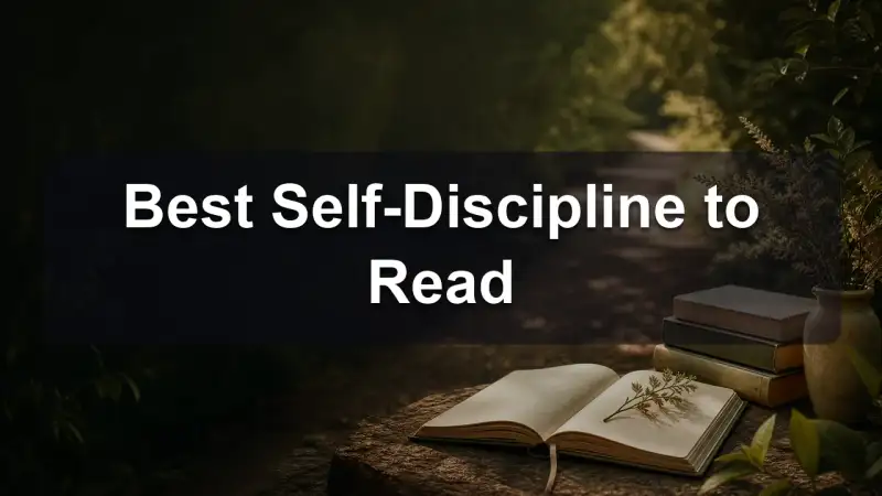 Books about self-discipline and willpower on a desk