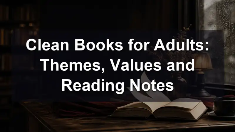 Clean books for adults themes and values