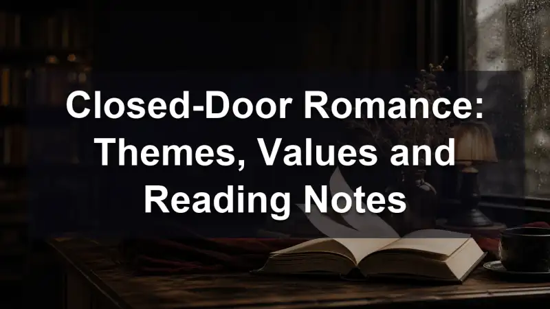 Reading notes and discussion questions beside closed-door romance books
