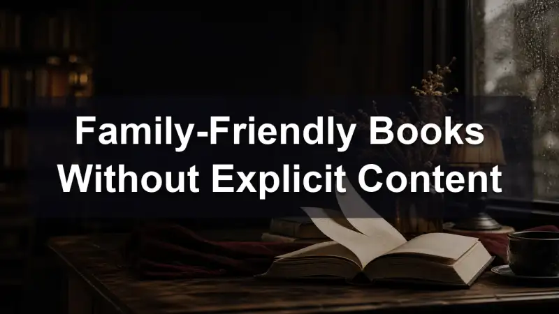 A family sharing books without explicit content on a couch