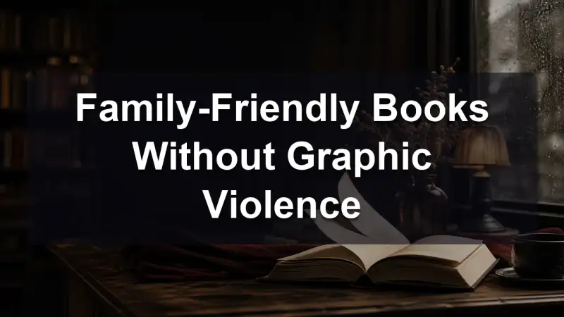 A family sharing books without graphic violence