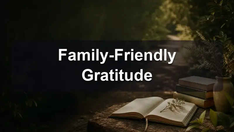 Family sharing what they are grateful for at the dinner table