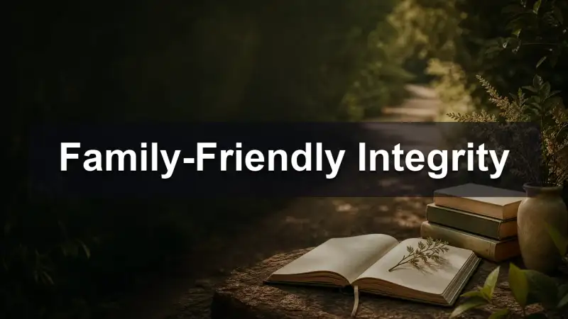 Family reading together about honesty and values