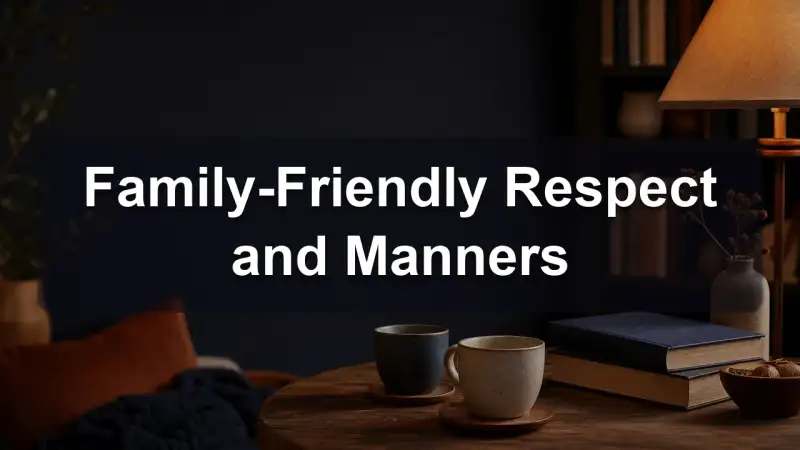 Family-friendly books about respect and manners