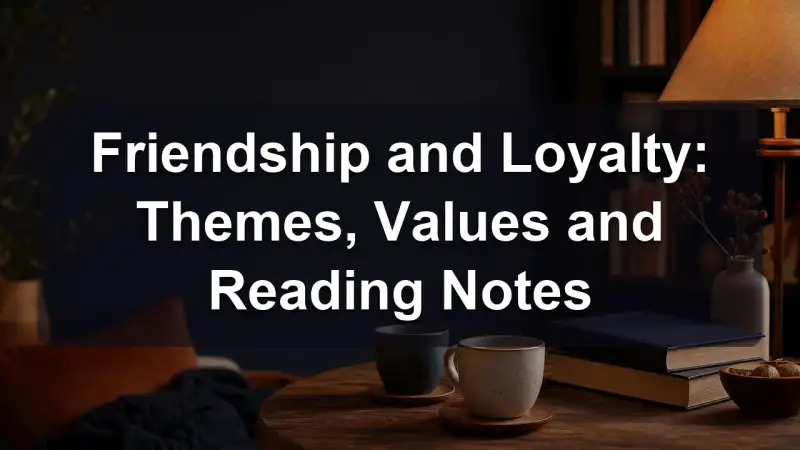 Themes and values of friendship and loyalty books