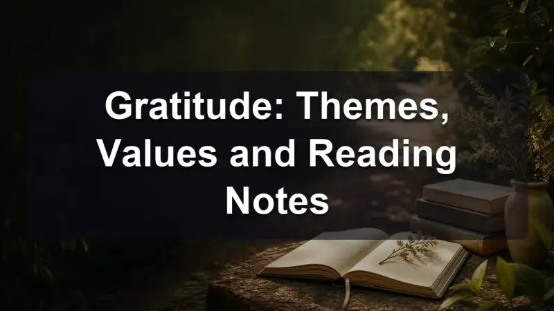 Journal with gratitude reading notes beside a book