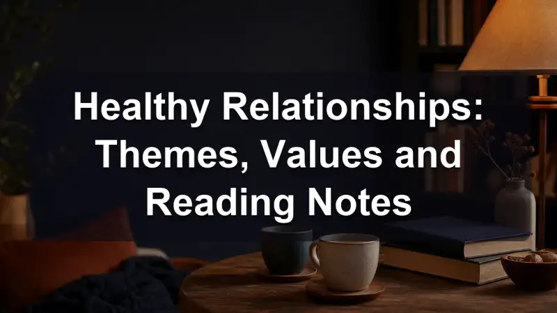 Themes and values of healthy relationships books