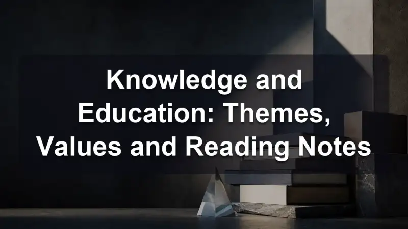 Reading notes and an open book on the subject of education