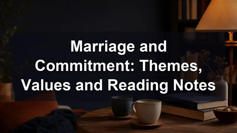 Reading notes on marriage and commitment themes