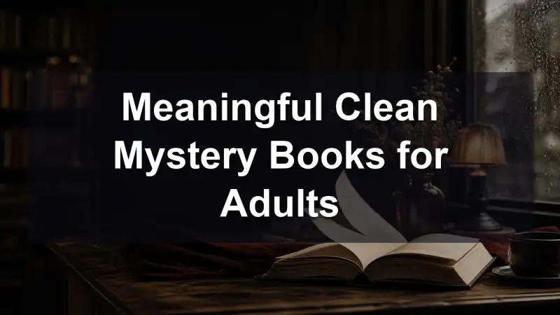 A thoughtful stack of clean mystery books