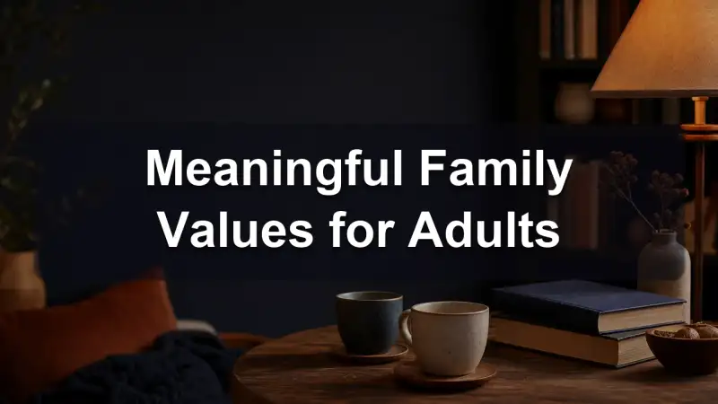 Books about family values for adult readers