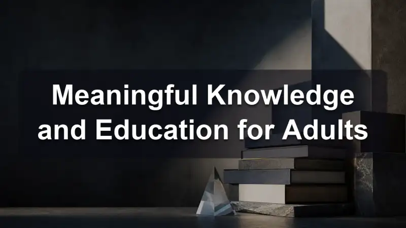 A stack of adult books about knowledge and education
