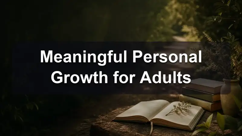 Adult reading a book in the evening, personal growth in real life