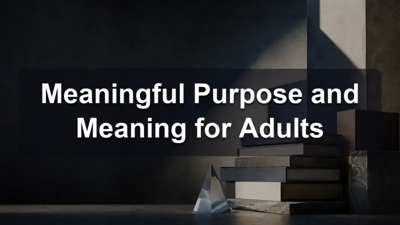 A stack of adult books about purpose and meaning
