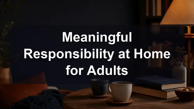 Meaningful books about responsibility at home for adults