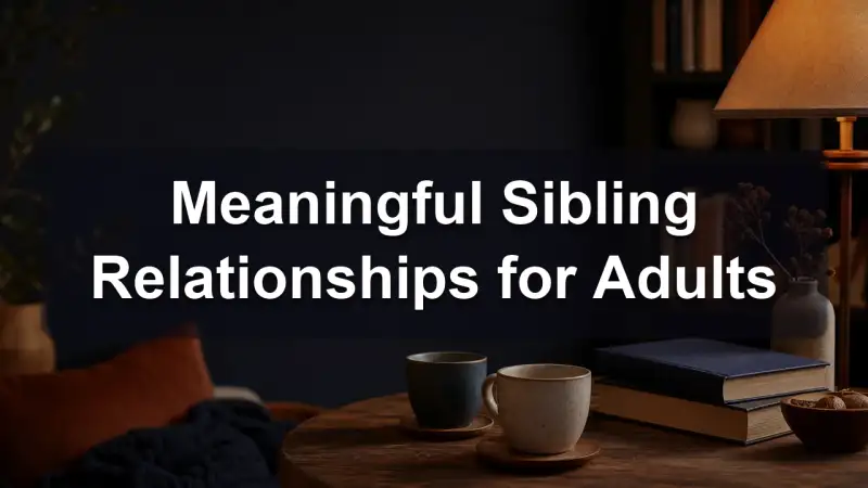 Books about sibling relationships for adult readers