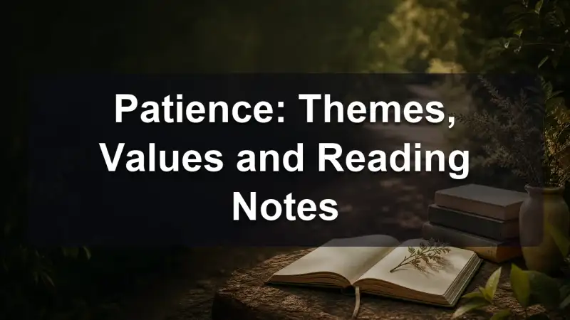 Journal with patience reading notes beside a book