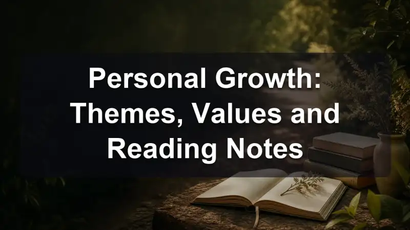 Open book with handwritten reading notes beside it