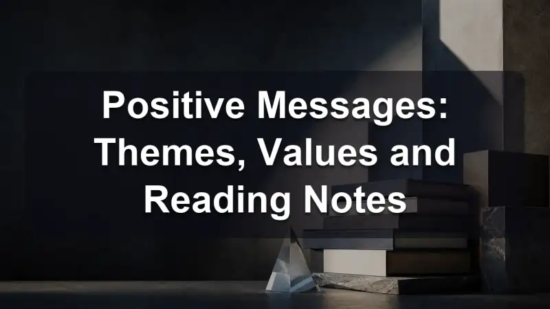 Reading notes and light beside books with positive messages