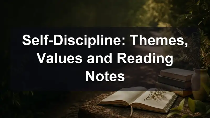 Notebook with discipline reading notes and a pen