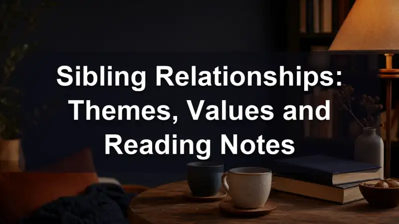 Reading notes on sibling relationships themes
