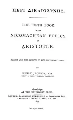 The fifth book of the Nicomachean ethics of Aristotle